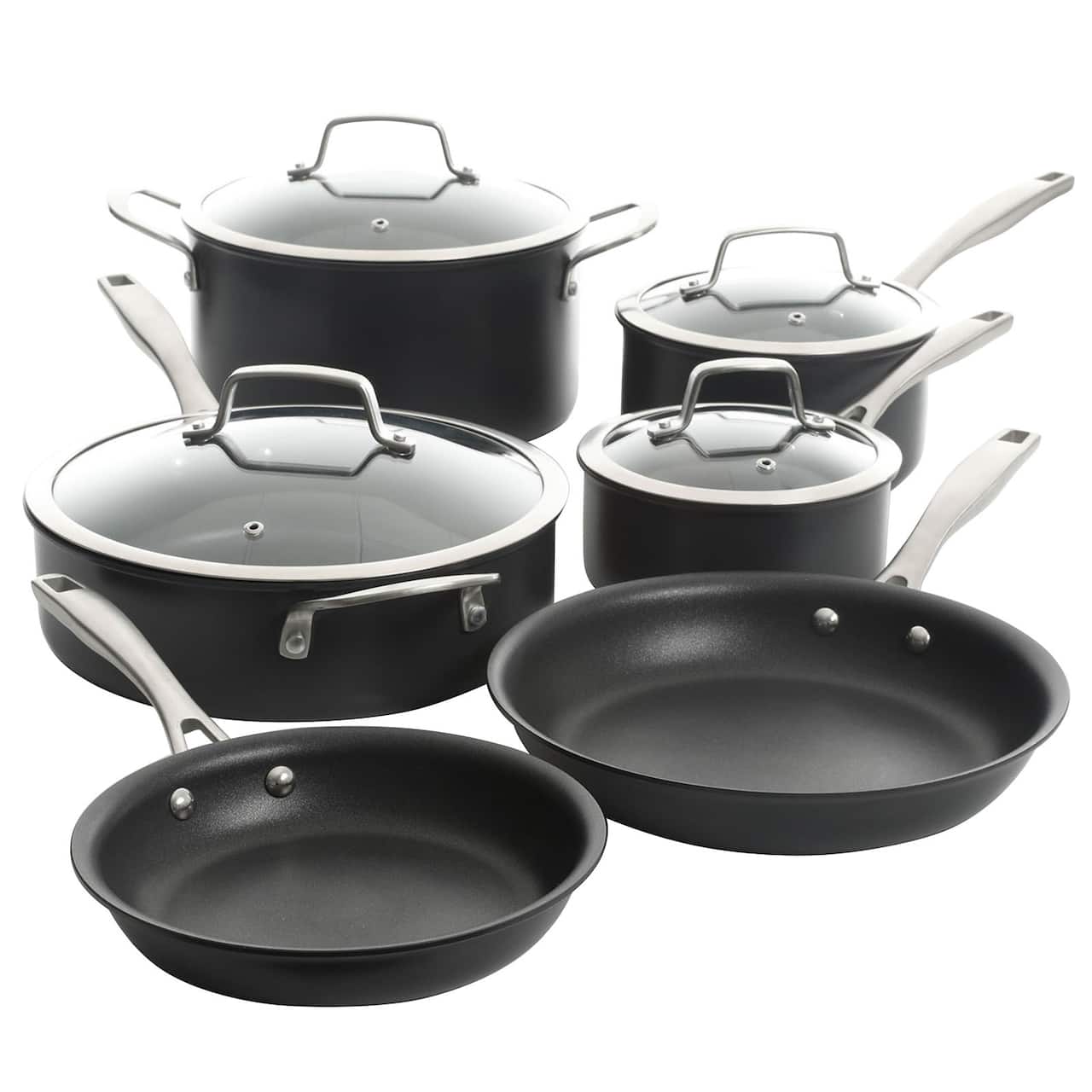 Kenmore® Pro Arbor Heights 10-Piece Black Nonstick Aluminum Cookware Set